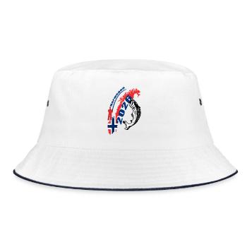 Norwegen_2026 - Bucket Hat - Weiß/Navy - Vorne