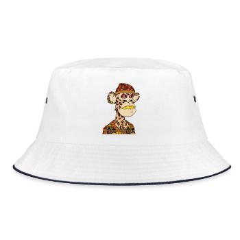 Singe dans un look streetwear coloré - Bob - blanc/marine - Devant
