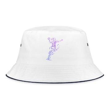 Iconic handball motif for women - Bucket Hat - white/navy - Front