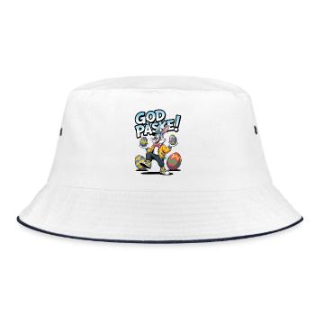 Easter bunny with colorful eggs - Bucket Hat - white/navy - Front