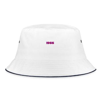 1966 Retro Neon Typography - Bucket Hat - white/navy - Front