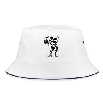 Skeleton Beer Comic - Bob - blanc/marine - Devant
