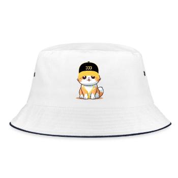 Chat swag - chat cool - Bob - blanc/marine - Devant