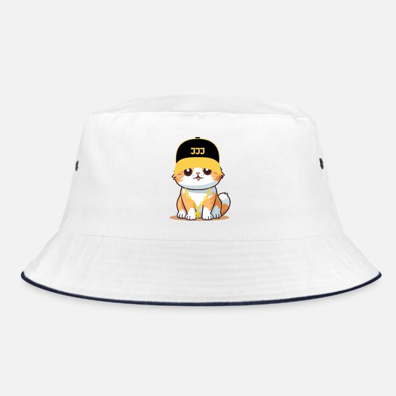 Chat swag - chat cool - Bob - blanc/marine