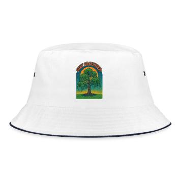 Stay Grounded Willow Sunset - Bucket Hat - white/navy - Front