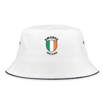 Irish Shield with Swords - Bucket Hat - white/navy - Front