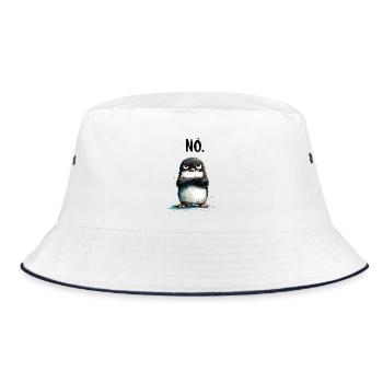 Grummeliger Pinguin Nö Statement Motiv - Bob - blanc/marine - Devant