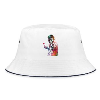 Dart Player Sports Art #darts #sport - Bucket Hat - white/navy - Front
