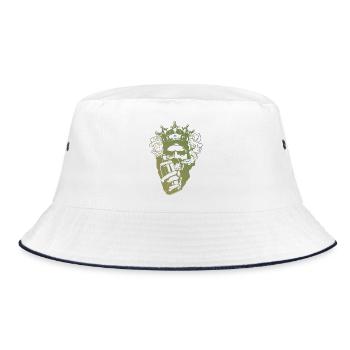 King of Bars Crown Micro - Bucket Hat - white/navy - Front