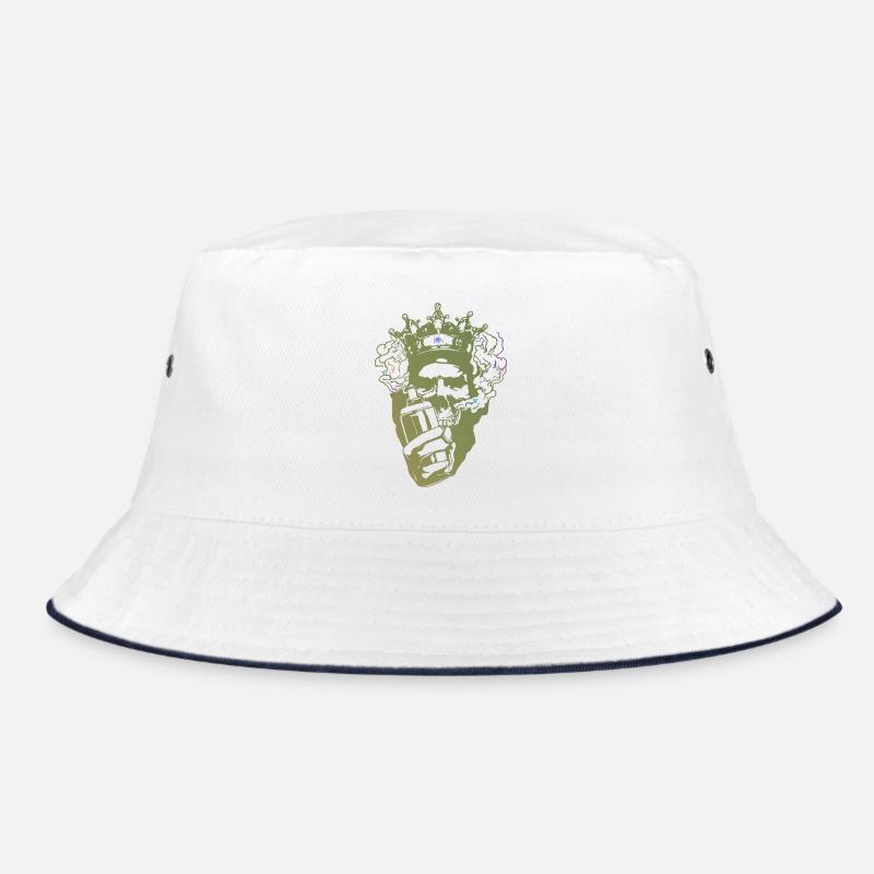 König der Bars Krone Mikro - Bucket Hat - Weiß/Navy