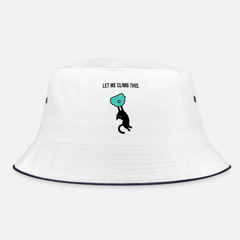 Boulder Katze hält sich an Klettergriff fest Bucket Hat