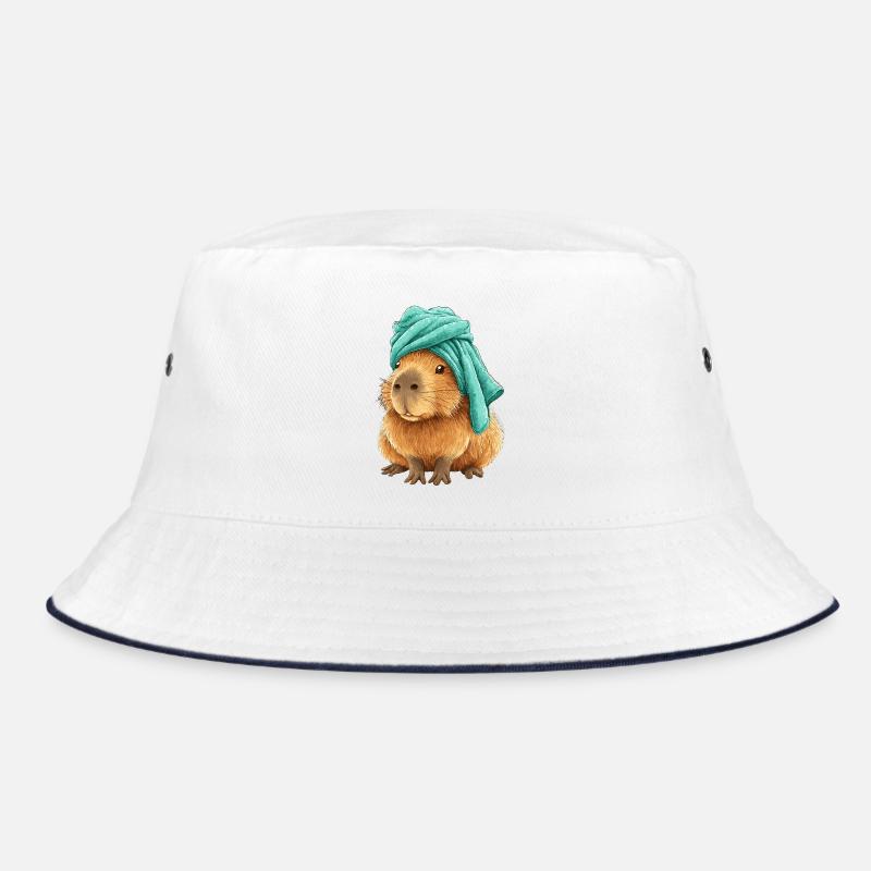 Capybara with cloth Bucket Hat