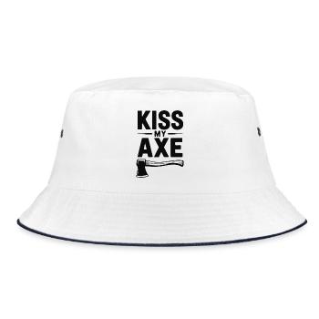 Kiss - Bucket Hat - white/navy - Front