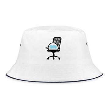 Roue de hamster sur chaise de bureau - Bob - blanc/marine - Devant