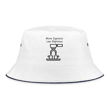 Espresso Lineart Duo - Bucket Hat - white/navy - Front