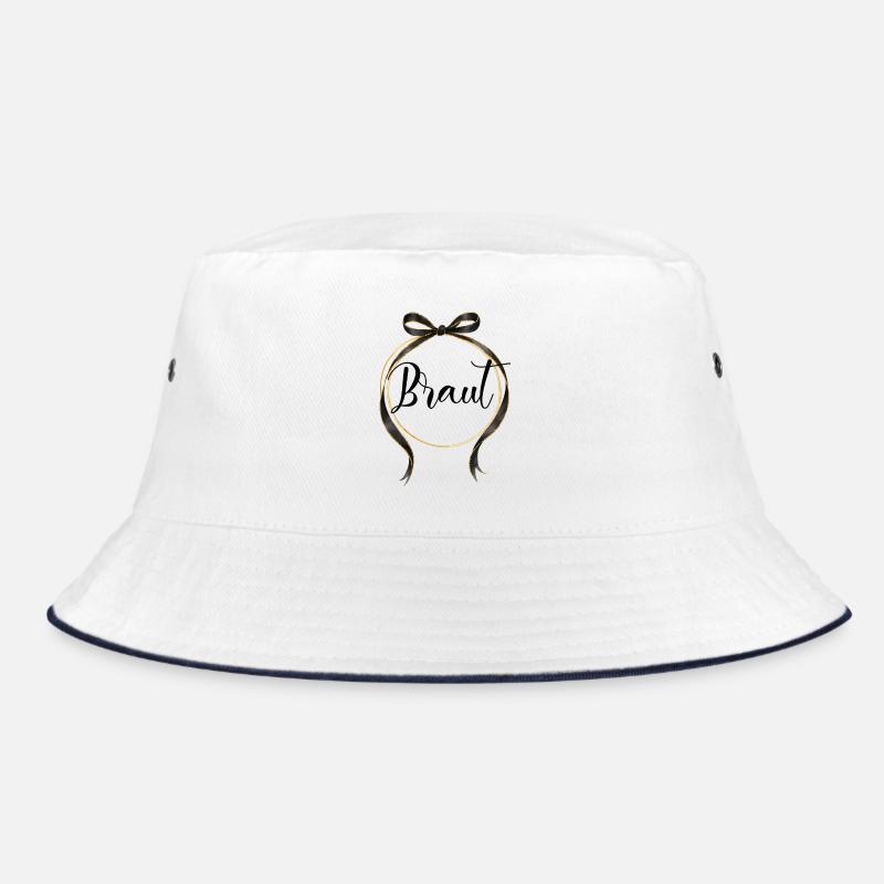 TEAM BRAUT! Circle Bow Black Gold Bucket Hat