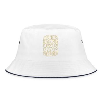 Gift for Adrian - Bucket Hat - white/navy - Front