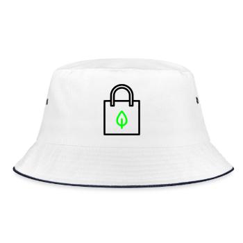 Cloth Bag Bag Sheet - Bucket Hat - white/navy - Front