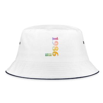 40. Geburtstag Geschenk 1896 Limited Edition - Bucket Hat - Weiß/Navy - Vorne
