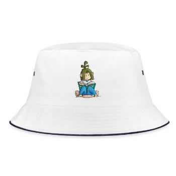 Quinn - the veterinarian / - Bucket Hat - white/navy - Front
