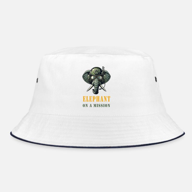 Elephant on a mission Bucket Hat