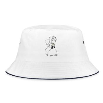 SERBSKA HANKA - contour - - Bucket Hat - white/navy - Front