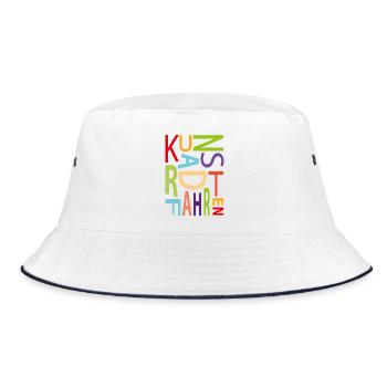 Kunstrad, Kunstradfahren, Hallenradsport - Bucket Hat - Weiß/Navy - Vorne