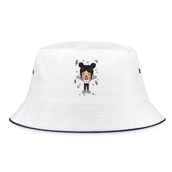Joyeuse fille Toca avec un t-shirt en cœur - Bob - blanc/marine - Devant