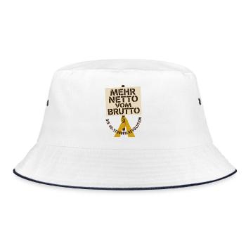 More net of gross protest - Bucket Hat - white/navy - Front