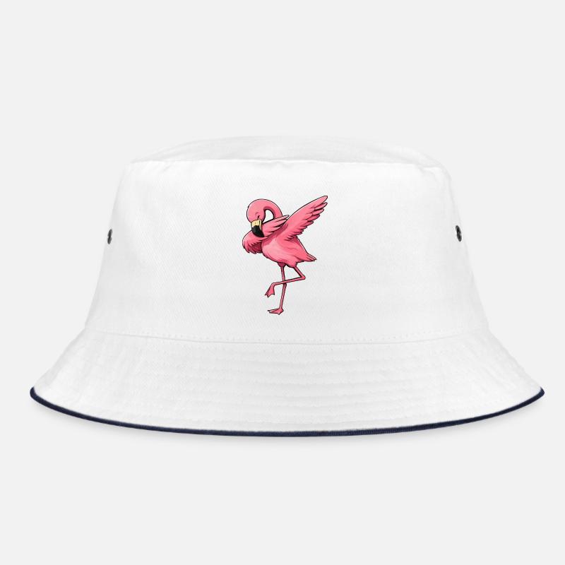 Flamingo Pink Cartoon Dabbing Bucket Hat