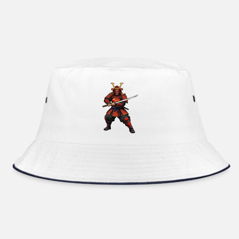 Samurai Krieger in Rot Bucket Hat