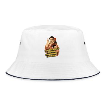 LOLA and Olé - Bucket Hat - white/navy - Front