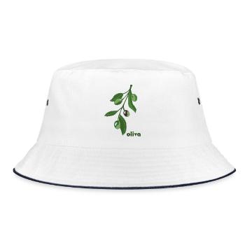Olive Branch Graphic Green - Bucket Hat - white/navy - Front