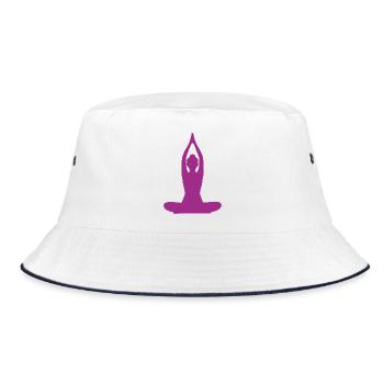 Formes de yoga Silhouettes violettes Méditation - Bob - blanc/marine - Devant