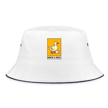 Duck & Roll - Bucket Hat - Weiß/Navy - Vorne