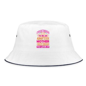 Tough Enough To Be An Adoptive Mother – Adoption - Bucket Hat - white/navy - Front