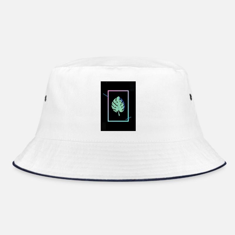 Monstera Neon Frame Bucket Hat