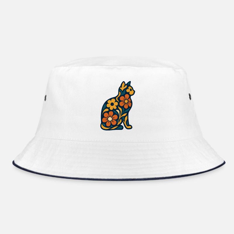 Chat fleur populaire dans un motif floral Bob