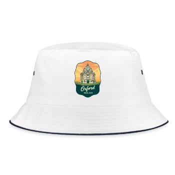 Oxford Radcliffe Camera Vintage Badge - Bucket Hat - white/navy - Front