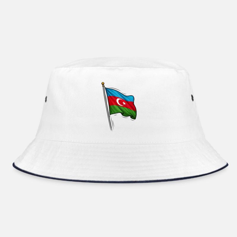 Aserbaidschan Flagendesign Bucket Hat