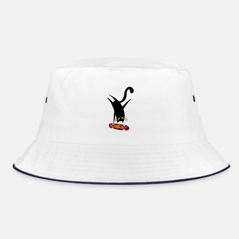 Cat Skateboard Bucket Hat