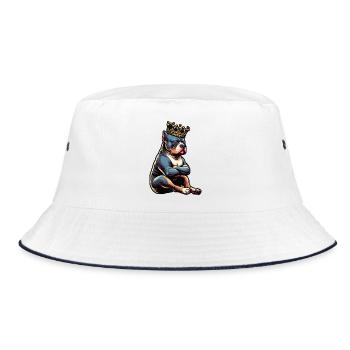 American Bully Bully Pit Bullys Bully Owner - Bucket Hat - white/navy - Front
