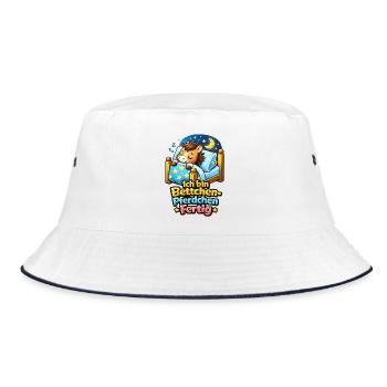 Bettchen Pferdchen Fertig | Bettfertig (md) - Bucket Hat - Weiß/Navy - Vorne
