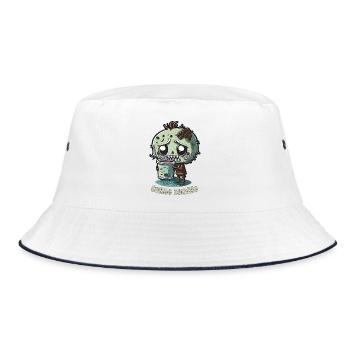 Coffee Monster - Caffeine Zombie - Morning Grouch - Bucket Hat - white/navy - Front