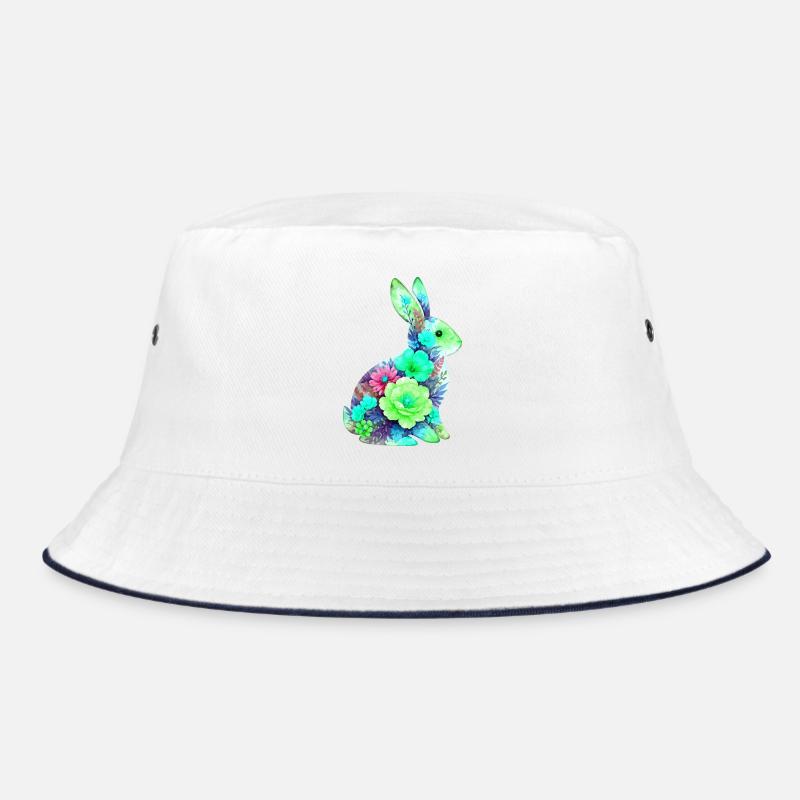 Hase Wasserfarben Blumen Ostern Bucket Hat