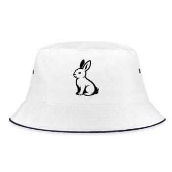 Hare - Bucket Hat - white/navy - Front