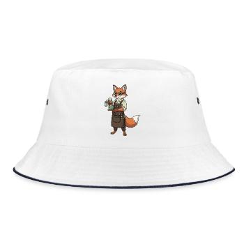 Renard Alchimiste Steampunk Savant Fou - Bob - blanc/marine - Devant