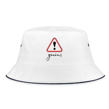 Minimalist Red Triangle - Bucket Hat - white/navy - Front