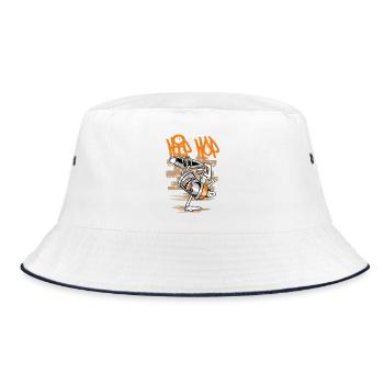 Breakdancing | B-Boy | Hip Hop - Bucket Hat - white/navy - Front