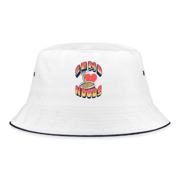 Send Noods - Bucket Hat - white/navy - Front